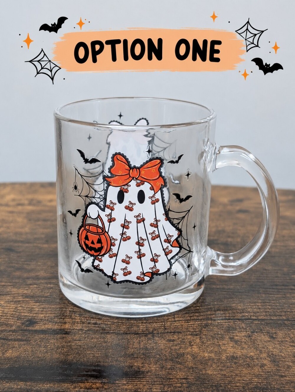 Halloween Glass Drinking Mugs 12 Oz